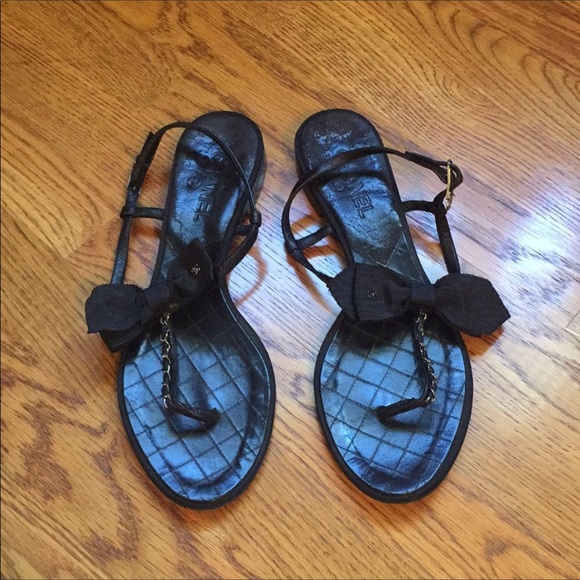 CHANEL Shoes - CHANEL Black Sandals